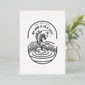 今日は腕がギプスだ 箔招待状 (立ち正面)