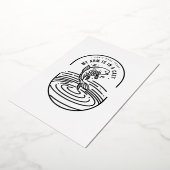 今日は腕がギプスだ 箔招待状 (回転した状態)