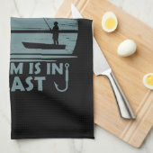 今日は腕がギプスで動けない キッチンタオル (四つ折り)