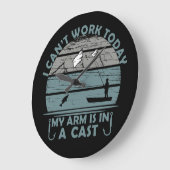 今日は腕がギプスで動けない ラージ壁時計 (傾斜)