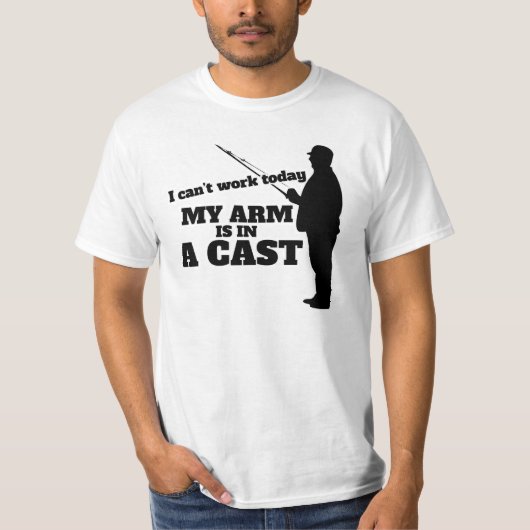 今日は腕が出演者で働けない Tシャツ (正面)