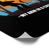 今日は腕が釣り人で働けない ポスター (角)