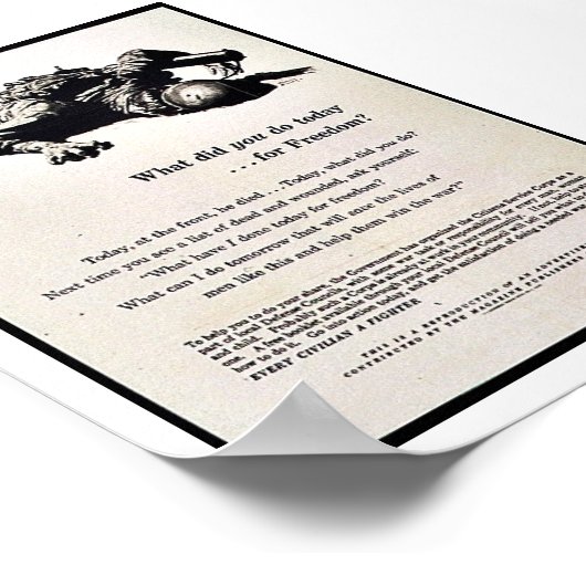 今日は自由のために何をしたの? ポスター (角)