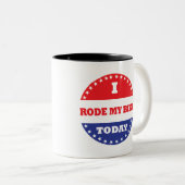 今日は自転車に乗った ツートーンマグカップ (正面右)