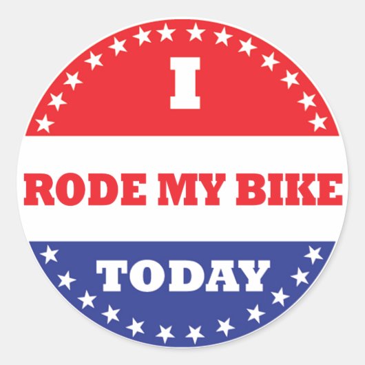 今日は自転車に乗った ラウンドシール (正面)