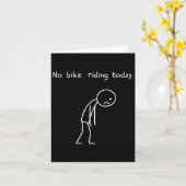 今日は自転車に乗らない カード (黄色い花)