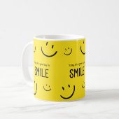 今日は良い一日であるスマイルインスピレーション コーヒーマグカップ (正面左)