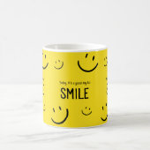 今日は良い一日であるスマイルインスピレーション コーヒーマグカップ (中央)