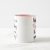 今日は良い日です//引用文 ツートーンマグカップ (中央)