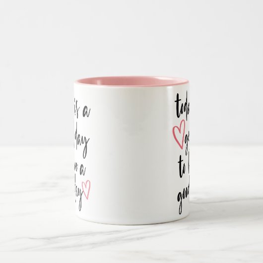 今日は良い日です//引用文 ツートーンマグカップ (中央)
