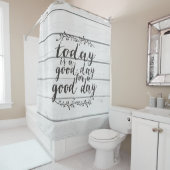 今日は良い日のための良い日である – shiplap シャワーカーテン (インサイチュ)