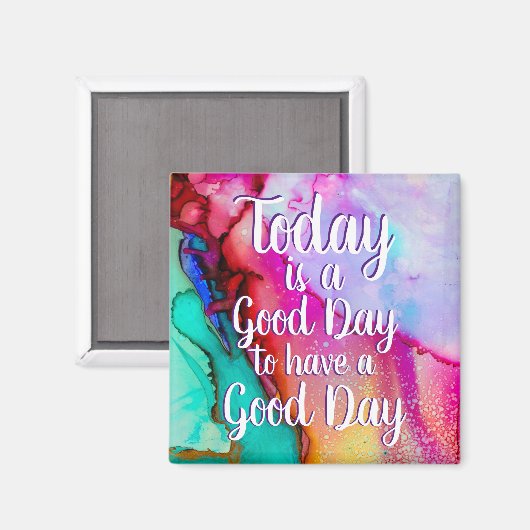 今日は良い日の励ましの引用文磁石 マグネット (正面/裏面)