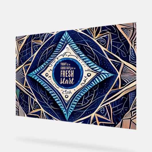 今日は良い日の新しいスタートやる気を起こさせる引用文 アクリルサイン (傾斜)