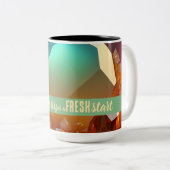 今日は良い日の新しいスタートやる気を起こさせる引用文 ツートーンマグカップ (正面右)