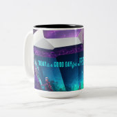 今日は良い日の新しいスタートやる気を起こさせる引用文 ツートーンマグカップ (正面左)