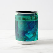 今日は良い日の新しいスタートやる気を起こさせる引用文 ツートーンマグカップ (中央)