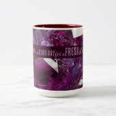 今日は良い日の新しいスタートやる気を起こさせる引用文 ツートーンマグカップ (中央)