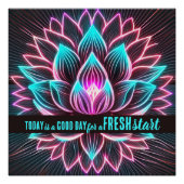 今日は良い日の新しいスタートやる気を起こさせる引用文 ポスター (正面)