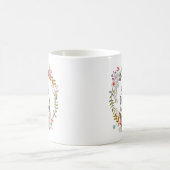 今日は良い日感動的引用文フローラ コーヒーマグカップ (中央)