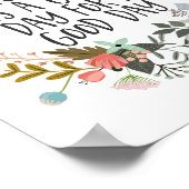 今日は良い日感動的引用文フローラ ポスター (角)