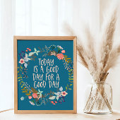 今日は良い日感動的引用文フローラ ポスター