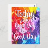 今日は良い日感動的引用文 ポストカード (正面/裏面)