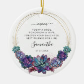 今日は花嫁のお母さん写真は多肉盛 セラミックオーナメント (正面)