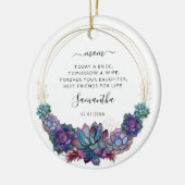 今日は花嫁のお母さん写真は多肉盛 セラミックオーナメント (左)