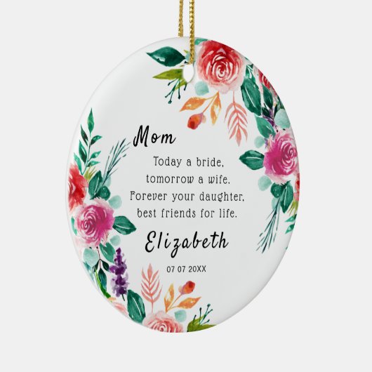今日は花嫁のお母さん写真記念に セラミックオーナメント (右)