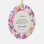 今日は花嫁の母が写真花模様 セラミックオーナメント (右)