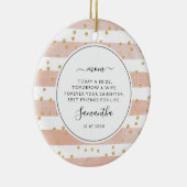 今日は花嫁の母フォトピンク セラミックオーナメント (右)