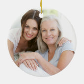 今日は花嫁の母フォトピンク セラミックオーナメント (裏面)