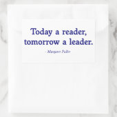 今日は読者、明日はリーダー 長方形シール (バッグ)