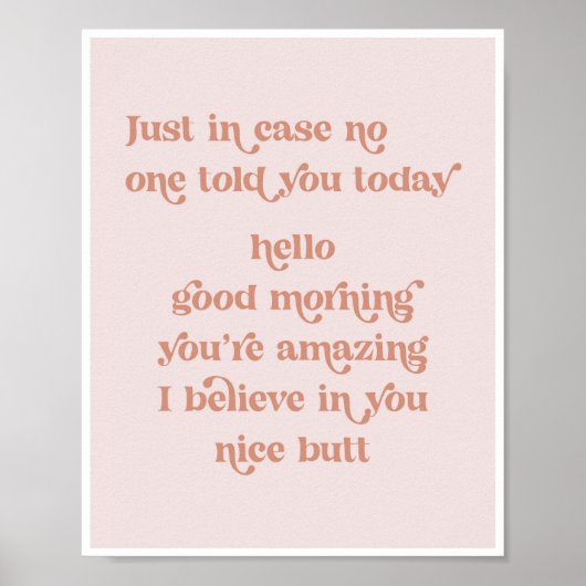 今日は誰も良い朝を言わなかった場合に備えて ポスター (正面)