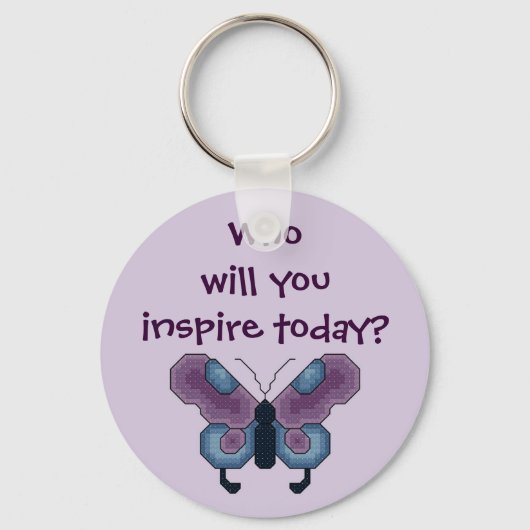 今日は誰インスパイアが来る？バタフライキーチェーン キーホルダー (正面)