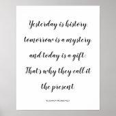 今日は贈り物の感動的引用文 ポスター (正面)