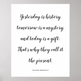 今日は贈り物の感動的引用文 ポスター