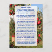 「今日は贈り物」　やる気を起こさせるキリスト教の詩 ポストカード (正面)