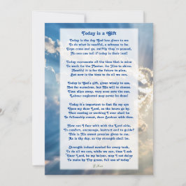 『今日は贈り物』 やる気を起こさせる Christian Poemt Th サンキューカード