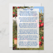 「今日は贈り物」キリストやる気を起こさせる教の詩 サンキューカード (正面)