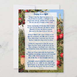 「今日は贈り物」キリストやる気を起こさせる教の詩  サンキューカード