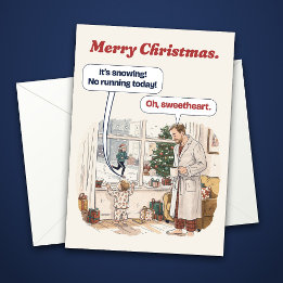 今日は走らないぞ ランナーおもしろクリスマスカード シーズンカード