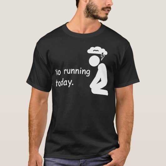 今日は走らないジョギング・マラソンランナー Tシャツ (正面)