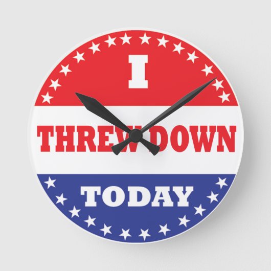 今日は転んだ ラウンド壁時計 (正面)