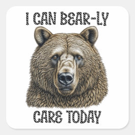 今日は辛抱が気にできる |皮肉なベアパン スクエアシール