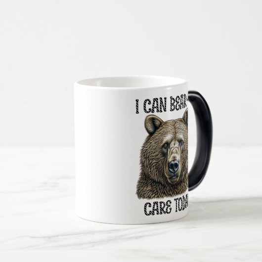 今日は辛抱が気にできる |皮肉なベアパン モーフィングマグカップ (正面右)