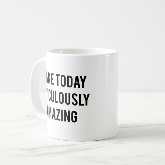 今日は途方もなく素晴らしいコーヒーマグを作る コーヒーマグカップ (正面左)