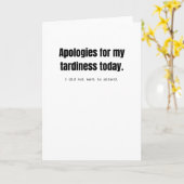 今日は遅くなってすみません。皮おもしろい肉な カード (黄色い花)