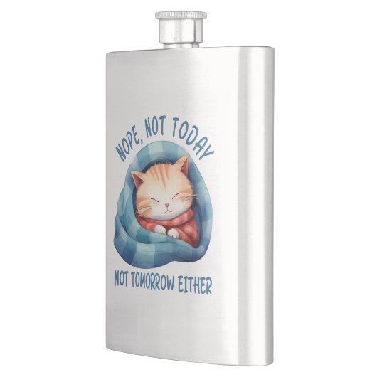 今日は違う、明日は違う – 猫のユーモアを内向きに フラスク (左)