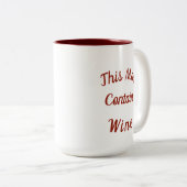 今日は酒が入おもしろいるかも知れぬ ツートーンマグカップ (正面右)